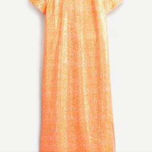 NWT J. Crew Orange Sequin Dress size 4